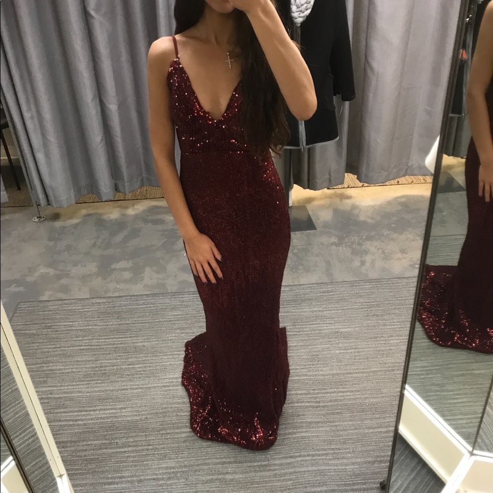 Portia and scarlet deep red dress